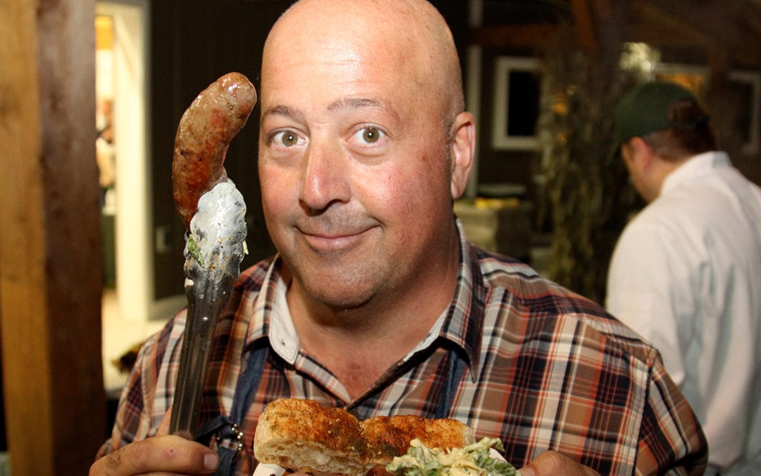 Andrew Zimmern with Bizarre Foods on Travel Channel